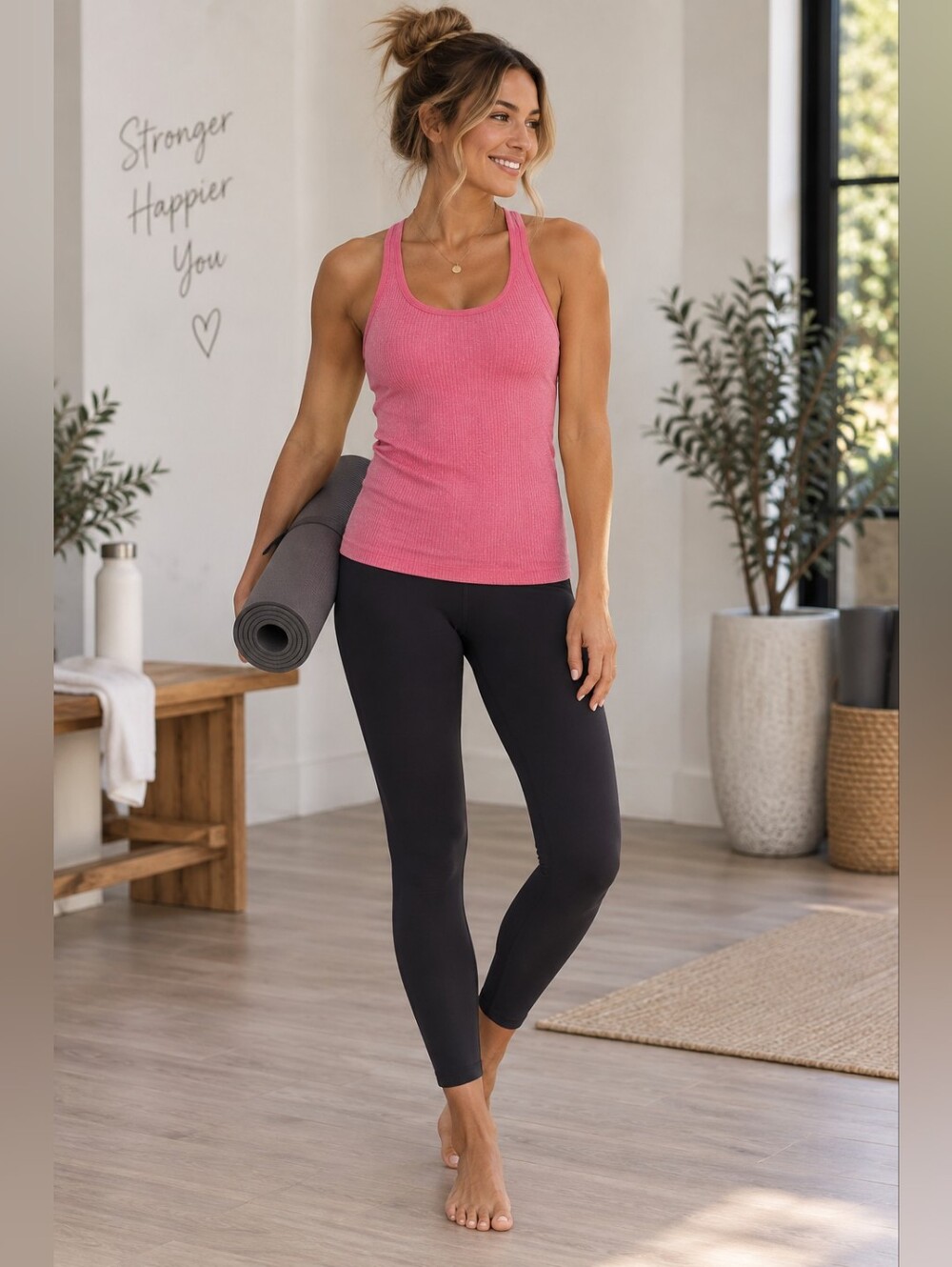 Lululemon Ebb to Street Shelf Bra Tank Top Ribbed Pink Lychee Sz 12